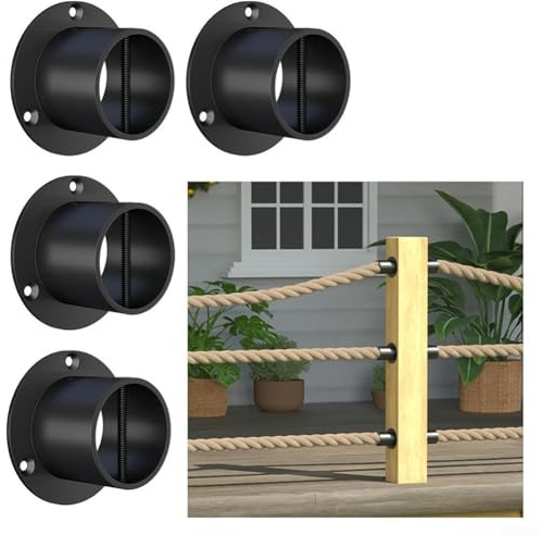 Lot de 4 supports de corde pour extérieur en acier inoxydable 304 pour jardin