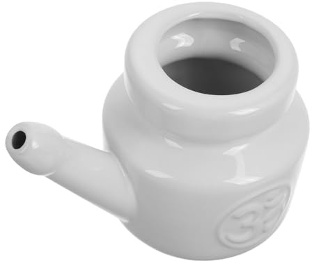 Baluue Botella Limpiadora Nasal Cerámica 350 Ml Para Lavado Nasal Doméstico Seguro Eficaz Cuidado Familiar Adulto y Niño Sin Irritación Yoga y Salud Diaria