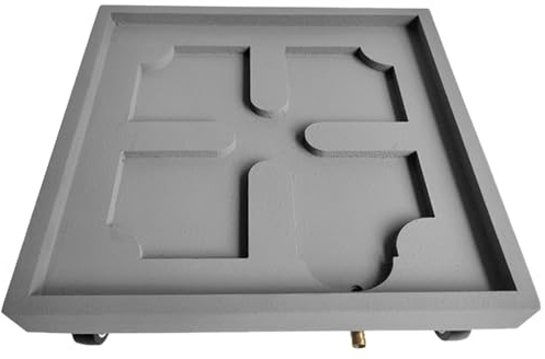 Sottovasi Plastica con Ruote, Sottovaso Rettangolare con Foro di Drenaggio, per la Raccolta Dell'Acqua in Vaso per Domestiche(22cm/9in)