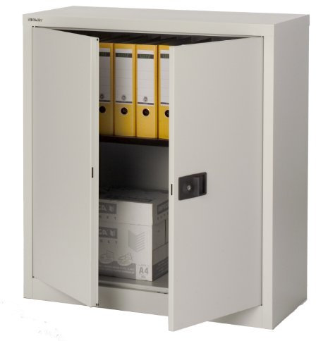 BISLEY | UNIVERSAL Flügeltürenschrank | HxBxT 1000 x 914 x 400 mm | 1 verzinkter Fachboden | 2 Ordnerhöhen | lichtgrau