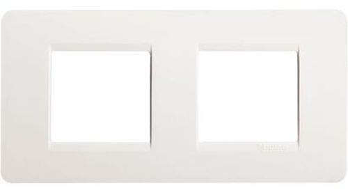 Bticino matix - Placa 2+2 módulos horizontal matix blanco
