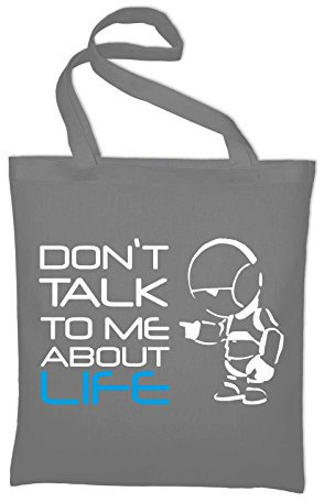 Marvin Don't Talk To Me About Life Jutebeutel Baumwolltasche, light grey