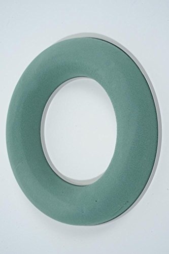 Nass Steckschaum Kranz 30cm für Frischblumen Floristen Steckschwamm Ring grün Ø 30 cm