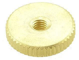 Rändelmutter niedrige Form DIN 467 Messing blank M 5-50 Stück
