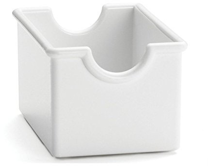 SWEET HOME Contenitore porta bustine bianco per zucchero e tè cod.BR00640LU cm 8,5x6,5x5h by Varotto & Co.