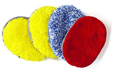 AVA Mikrofaser Pads | 4-er Set | Für die grobe & feine Reinigung an stark und leicht verschmutzter Flächen | Mop | Hochdruckreiniger- & Putzutensilien (Assortert 4stk)