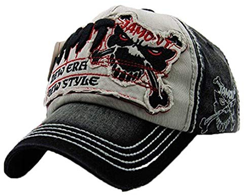QICHEN Basecap Herren Vintage Distressed Trucker Cap Freizeit Kappe