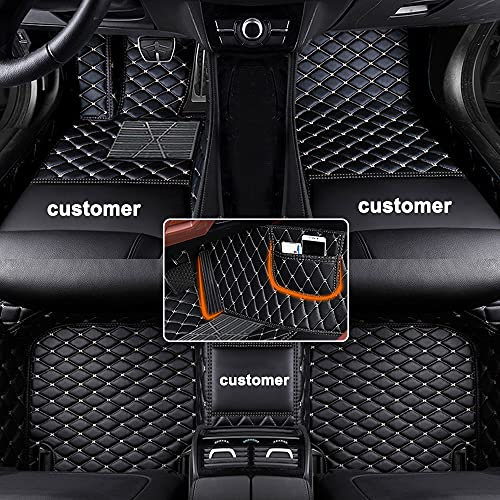 Auto Fußmatten Leder Bodenmatte für SUV Van Truck Sedan Coupe Allwetter Fussmatten Set Zubehör Fußmatte Schwarzer Beige