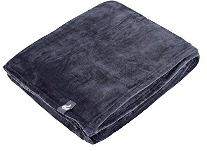 HEAT HOLDERS - Extra Soft Winter Warm 1.7 TOG Large Luxury Thermal Fleece Throw Blanket - 180 x 200 cm (One Size, Antique Silver)
