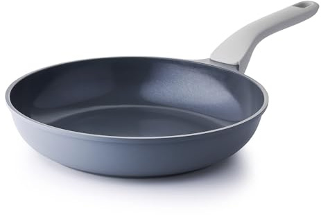PRICUSIS Nonstick Ceramic Frying Pan, 8/10/12 Inch Non Toxic Skillet, Egg & Omelet & Chef's Pan, Induction Compatible & Oven Safe, Dishwasher Safe,PTFE PFAS & PFOA Free (10 Inch, Gray)