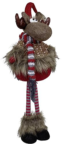 Christmas Paradise XL Stehender Weihnachts-Elch 65cm(75cm) Rentier braun