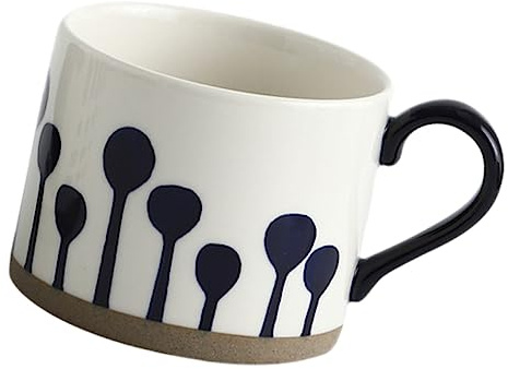 HEMOTON Tasse En Céramique Main 450 Ml Tasse à Café Résistant Chaleur Anse Confortable Pour Eau Lait Jus Café Mug Créatif Pour Maison Et Bureau