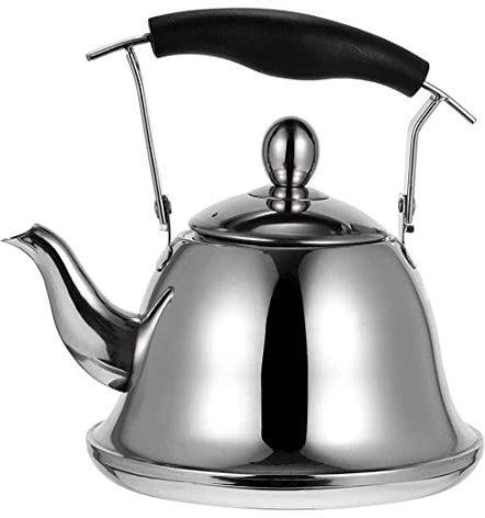 Bouilloire Sifflante Bouilloire À Thé Sifflante En Acier Inoxydable Avec Infuseur Bouilloire À Fond Plat Bouilloire À Thé Pour Cuisinière Théière Sifflante Bouilloire à Flûte (Size : 1L)