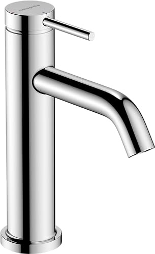 hansgrohe Tecturis S - Waschtischarmatur ohne Ablauf, energiesparend (CoolStart), Wasserhahn Bad mit Auslauf Höhe 110mm, Mischbatterie Waschbecken wassersparend (EcoSmart+), Chrom