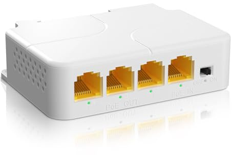 1 in 3 Out Gigabit PoE Extender, NICGIGA 3 Port PoE Repeater 100 Meters(328 ft),IEEE 802.3af/at Power Over Ethernet PoE Splitter to 3 PoE Devices Like IP Cameras, IP Phone, Wireless AP