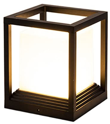 LQZCXMF Lampada da Esterno per Prato Nero da Esterno Luce Stradale per Lampione Tradizionali Luci A Colonna Impermeabili E26 con Supporto per Molo, Lanterna su Palo Esterno