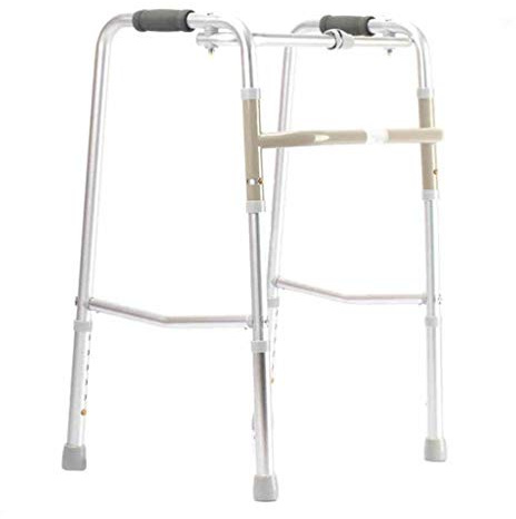 Gångram, 4 fot aluminiumlegering vikbar justerbar höjd halkfri gånghjälp längta för