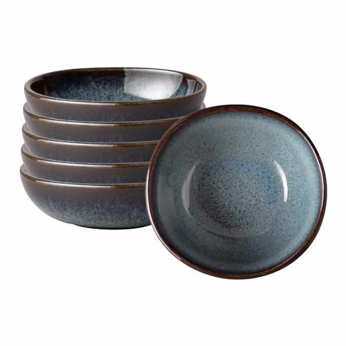 Villeroy & Boch like. by Lave Gris Schälchen 6er Set, 60 ml, Schale für Dips & Desserts, 10,5x10x3,5 cm, Steingut, Grau