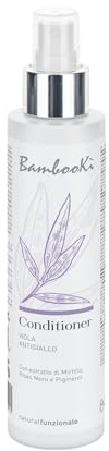 Mascarilla Antiamarillo Violeta Bambookì Gamma+ para Cabellos Rubios y Grises, Contra Neutraliza Amarillo Naranja, Con Aceite de Coco, Bambú y Queratina, Sin SLS ni Parabenos, Morado, Spray, 200ml
