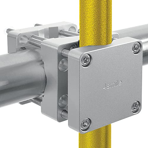 4smile Sonnenschirmhalter Balkongeländer Sunnyguy - 2er Set, flexibel montierbar - Schirmhalterung Balkongeländer ersetzt Sonnenschirmständer Balkon, Sandbraun - Sonnenschirm Halterung Balkon