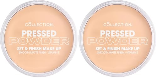 Collection Cosmetics Pressed Powder, Velvety Matte Finish, 17g, Candlelight (Pack of 2)