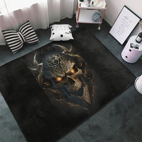 Alfombras de área para decoración de sala de estar, alfombras de metal antideslizantes lavables de 3 x 5 para dormitorio, alfombra interior suave para dormitorio, sala de estar, 60 x 39 pulgadas