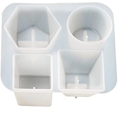 Itkcozcg Modischer Schmuck, geometrischer Räucherstäbchenhalter aus Beton, rund, quadratisch, Einsatzform, hausgemachte Gips, Zement, Weihrauch für M