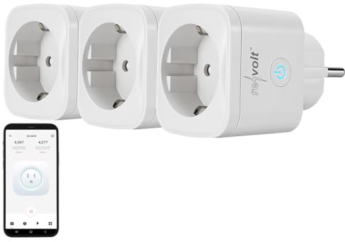 revolt WLAN Steckdosen: 3er-Set Smarte Energiemess-Stecker für Akkuspeicher LIT-2150, WLAN (Steckdose für Balkonkraftwerk, Energiekostenmessgerät Steckdose, Zähler)