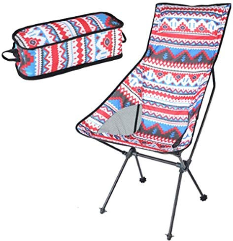 HZHXIFUFA Leichter, langlebiger Klappstuhl, Outdoor-Klappstuhl, tragbarer Klappstuhl, Camping-Angelstuhl, Farbe National Wind, Strandstuhl