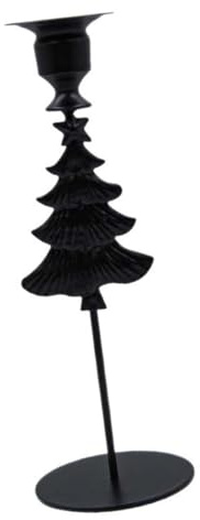 Vdaxvme Romance - Portacandele a forma di albero di Natale, con piedi alti, colore: nero