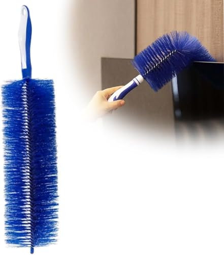 Flexible Fan Dusting Brush, Microfiber Dust Collector, Bendable Dusting Brush for Electric Fan, Multifunctional Cleaning Brushes for Household Use (Blue)