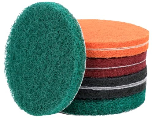 QWORK® 8 pezzi di spugne abrasive dischi di lucidatura da 125 mm, granulometria P80-P150-P250-P600, resistenti all'acqua e all'olio, per levigatrici rotonde ed eccentriche