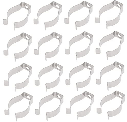 Homoyoyo Soportes De Clips u Para Tubos Fluorescentes Led Gancho De Acero Para Tubos, Accesorios De Montaje Duraderos Para Iluminación, Paquete De 20 Piezas, Uso Instalaciones Eléctricas