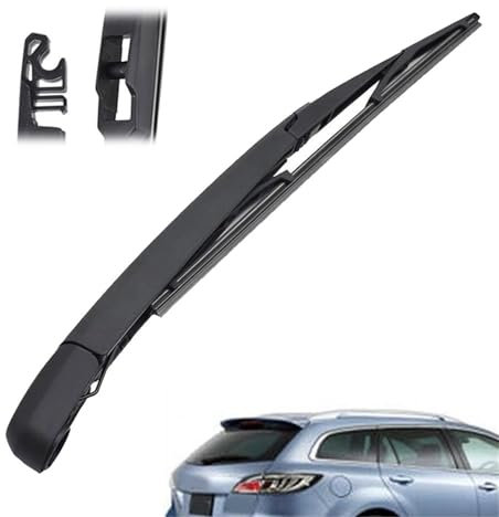 NKLDDE 14 Rear Wiper Blade & Arm Set Kit For Mazda 6 Estate MK2 2007 2008 2009 2010 2011 2012 Windshield Windscreen Tailgate Window Brush