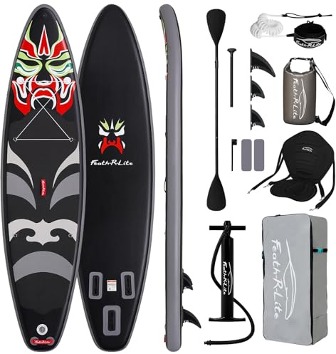 FEATH-R-LITE Aufblasbares Stand Up Paddle Board SUP mit Paddleboard Zubehör, Multifunktionale Paddle Boards Rutschfestes Deck Design für Erwachsene und Jugendliche