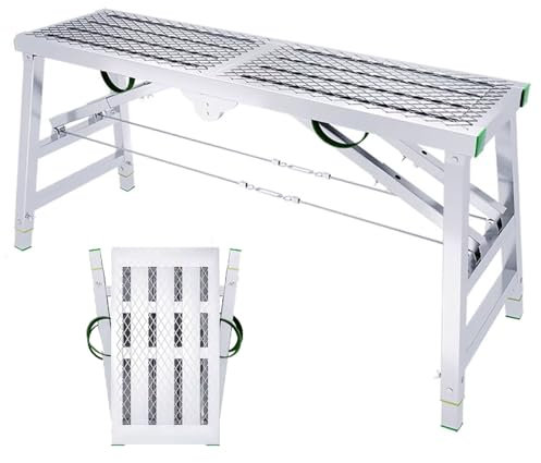 Ponteggi pieghevole portatile ad altezza regolabile Torre leggera per RV pulizia pittura e decorazione Capacità di carico 400 kg