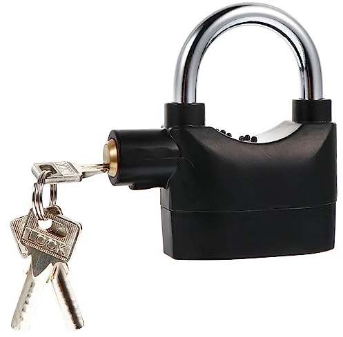 VICASKY Theft Alarm Lock for Bike u Type Outdoor Security Padlock Keys High Decibel Alarm Padlock for Bicycle Motorcycle Warehouse Doors