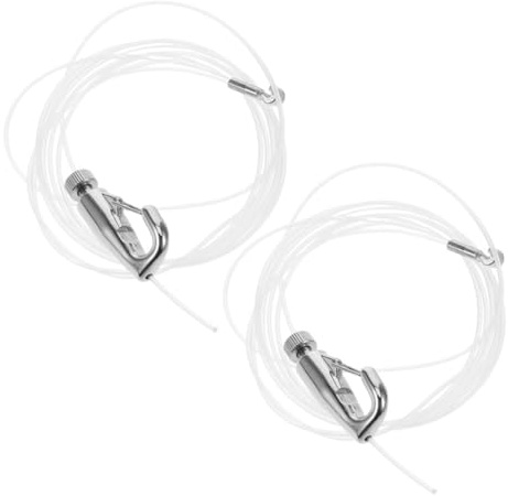 Hoement 2juegos Sistema Para Colgar Cuadros De Arte Ajustable Con Cuerda De Nylon Reforzada y Ganchos De Acero Inoxidable Resistente Para Exhibición Galerías y Decoración Del Hogar Metros