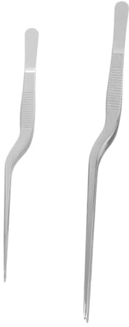 SMASOLO 2 pièces Pinces à Épiler Acier Inoxydable Pincettes de Cuisine Précises pour Retirer Arêtes de Poisson Outils Manuels Stables et Faciles à Nettoyer pour Dressage