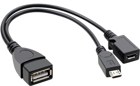 Western Gadget® USB OTG Adapter Cable for Fire TV Stick 4K, 4K Max, 3rd & 2nd Gen, Fire TV Cube, Micro USB to USB Type-A with Power, Connect Keyboard, Mouse, Ethernet, USB Hub, Game Controller – Black