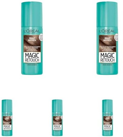 L'Oréal Paris Magic Retouch Rauschspray temporäre Farbgebung - Bronze (Packung mit 5)