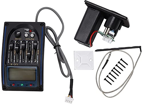 RiToEasysports Gitarrenstimmgerät, Digitale Verarbeitung mit LCD-Display, Automatische Manuelle Stimmmodi mit Hervorragender Klangfarbe und Tonabnehmerbereich für Akustikgitarre und Bass