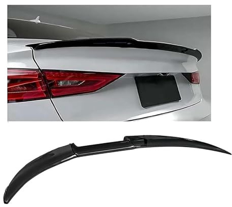 BUVBRJDR Spoiler Posteriore per Smart EQ Fortwo Forfour 453 451 452 450 454, Alettone Posteriore Sportivo a Lama, Spoiler Bagagliaio Aerodinamico in ABS Nero Lucido