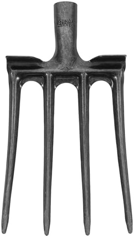 ORFOFE Forca da Giardino in Acciaio a 4 Denti Argento per Coltivazione Profonda del Terreno e Raccolta di Cipolle, per Preparare Campi e Paesaggistica