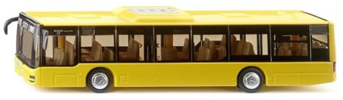 Siku 3734, MAN Lion's City autobus urbano, 1:50, Metallo/Plastica, Giallo, Autobus giocattolo per bambini, Sportelli apribili, Cofano motore apribile