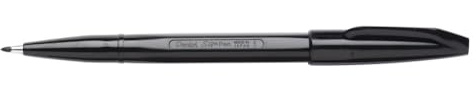 Pentel S520 Sign Pen, Fibre Tip Pen for Graphics and Illustrations, Black ink (Single Pen)