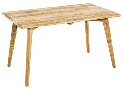 HAKU Möbel Couchtisch Eiche, Massivholz - Maße: B 80 cm x H 45 cm x T 50 cm, Style: Traditional