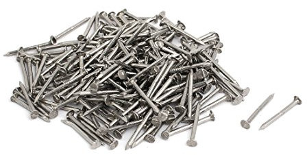 Aexit 0,8cm longueur 304 Béton clou coulissant Ton Argent 200pcs 981R370