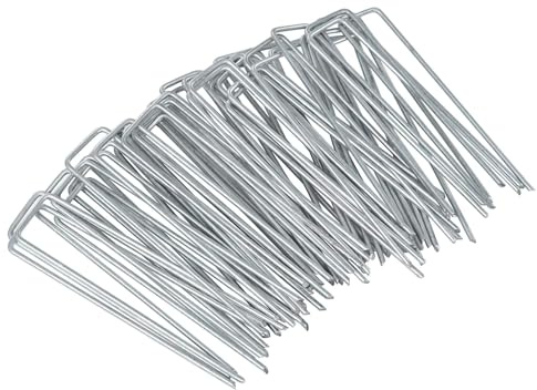 ESTEXO Metall Heringe Erdanker Zeltheringe Zeltnagel Erdnagel Bodenanker, 140 x 30 mm, Ø 3 mm, Befestigungsanker für Garten Zaun Zelt Camping (100 Stück)