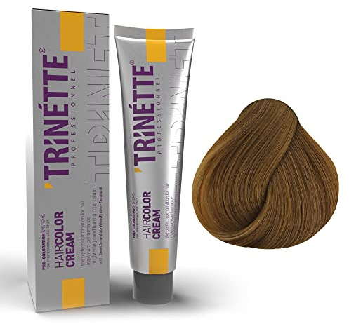 Trinette Professionelle No 8.7 Tobaksbrun Permanent Hårfärg Kräm 100 ml – Varma Kaffe- och Chokladtoner, Djupa Färgresultat, Hög Täckning, Långvarig Salongskvalitet